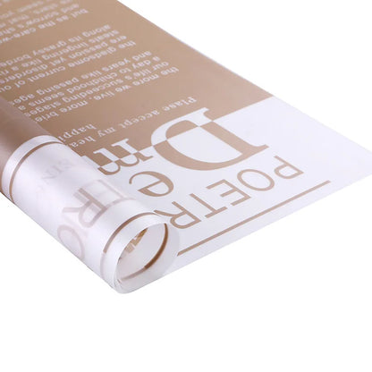 Luxury Waterproof Matte Film Packaging Double-sided,22.8*22.8 inch - 20 sheets