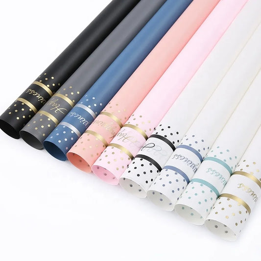 Flower Wrapping Paper Bouquet Waterproof Paper,22.8*22.8 inch - 20 sheets