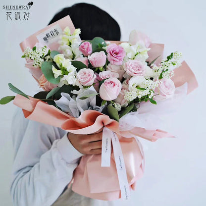 Flower Waterproof Wrapping Paper Korean Bouquets,22.8*22.8 Inch-20 Sheets