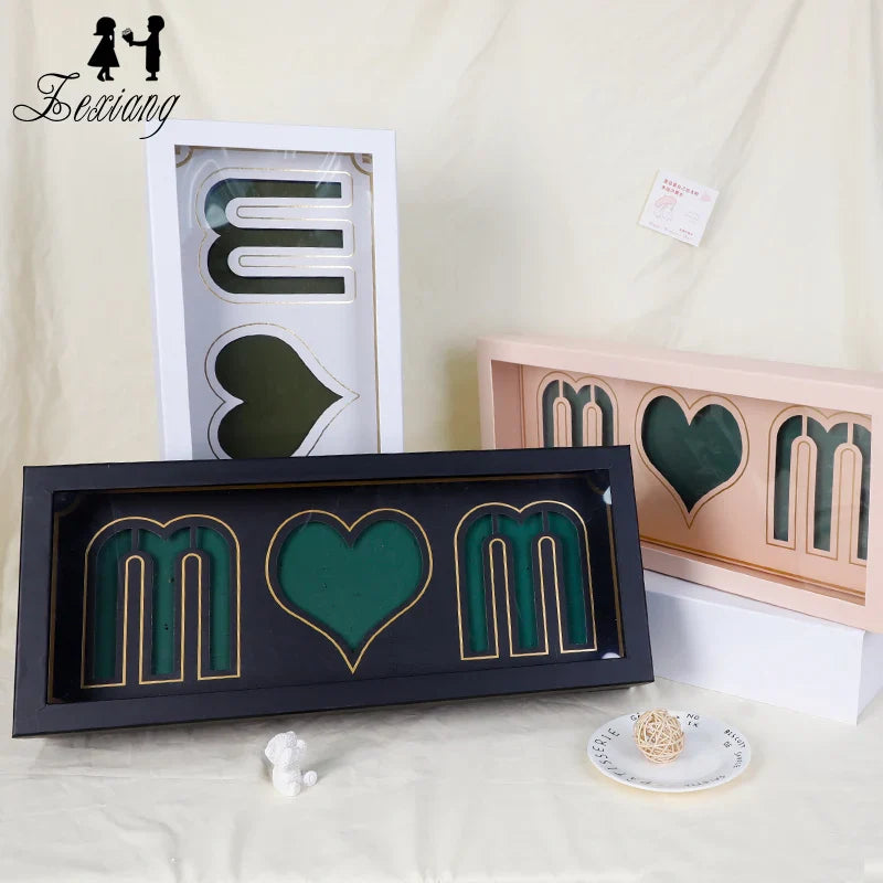 Mom DAD I LOVE YOU Flower Box for Mothers Day Gift