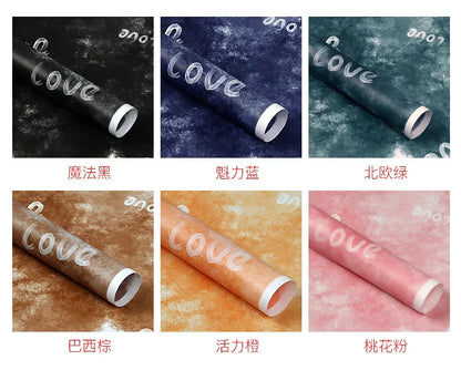 Waterproof Gift Bouquet Wrapping Paper "Love",22.8*22.8 Inch-20 Sheets