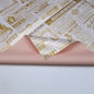 Waterproof PP Plastic Flowers Wrapping Paper Sheet with Letter Printing,22.8*22.8 inch - 20 sheets