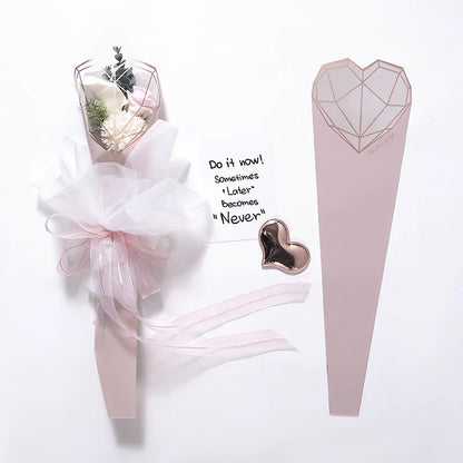 Heart  Design Flower Wrapping Opp Bag Single Sleeve,20 sheets