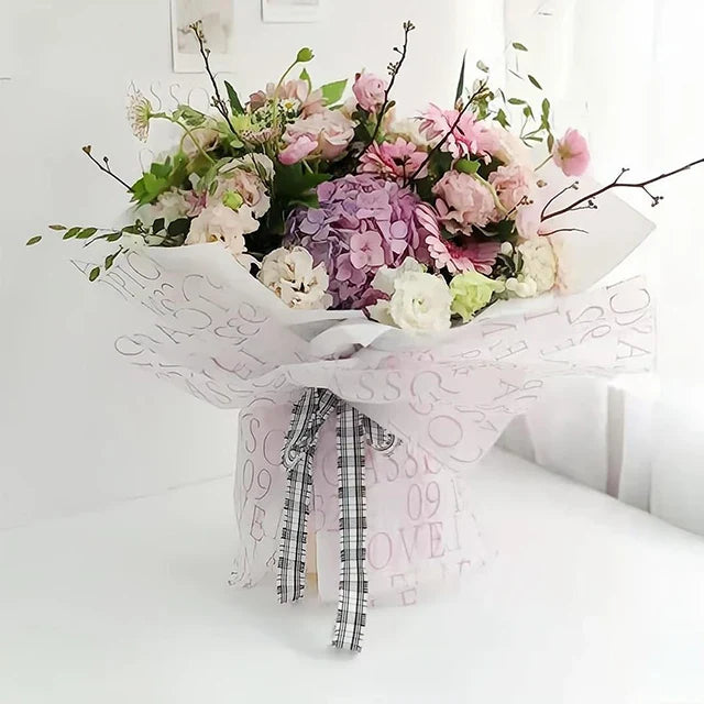 Floral Bouquet Tissue Flowers Wrapping Paper Packaging,22.8*22.8 Inch-20 Sheets