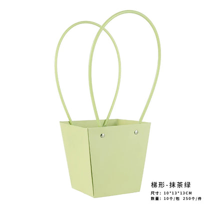 Flower Bag Party Gift Box Bouquet Hand Bag Macaron Color Kraft Paper Bag Diy
