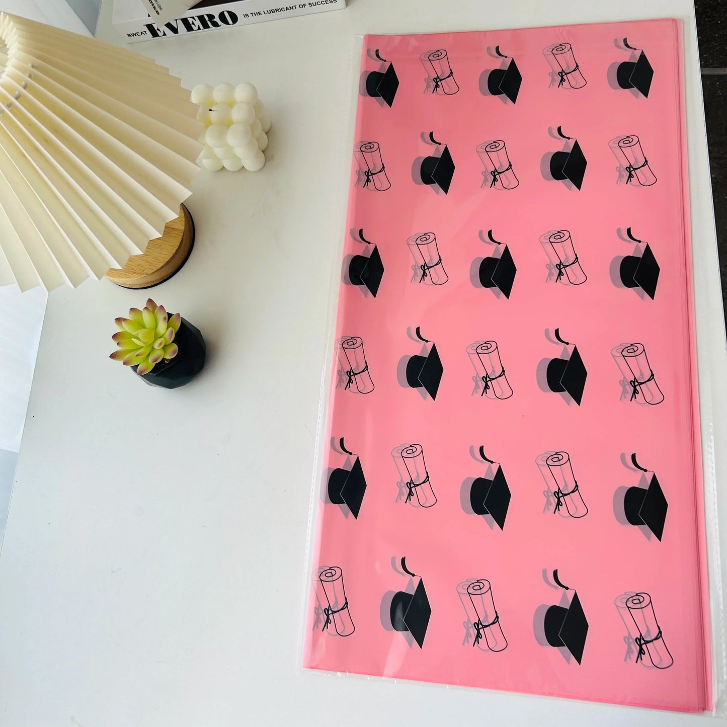 Graduation Bouquet Wrapping Paper,22.8*22.8 Inch-20 Sheets