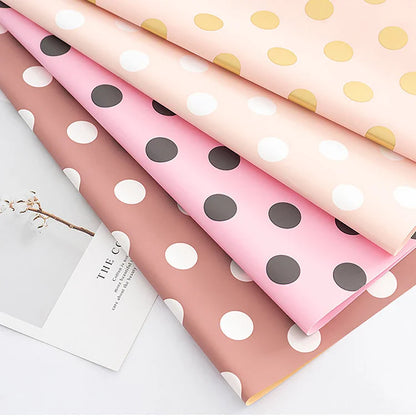 Flower Paper Double Sided Colorful Paper Dots,22.8*22.8 Inch-20 Sheets