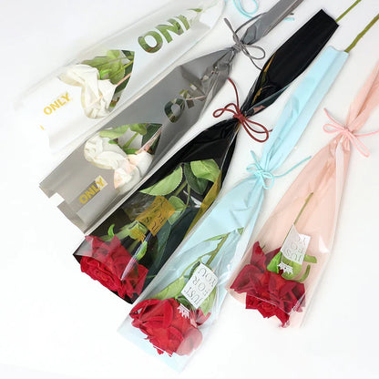 Korean Style Flower Sleeve Printed Waterproof Flower Wrapping Paper,50 pcs