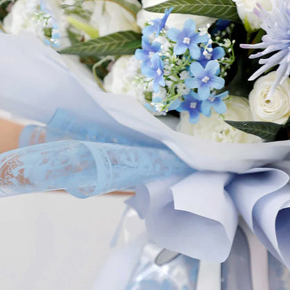 Lace Flower Paper Waterproof Bouquet for Wedding flower wrapping paper,22.8*22.8 inch - 20 sheets