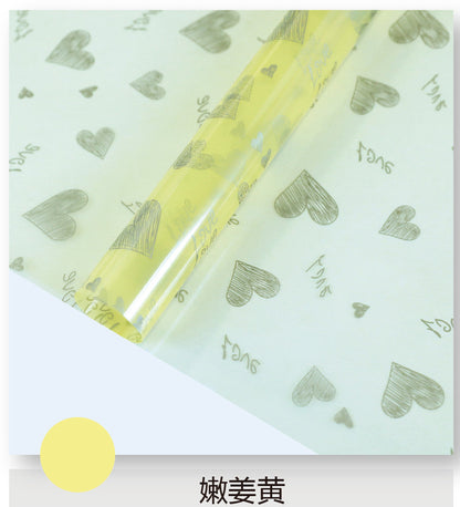 Colored Glass Paper Waterproof Opp Jelly Film Flower Paper,22.8*22.8 Inch-20 Sheets