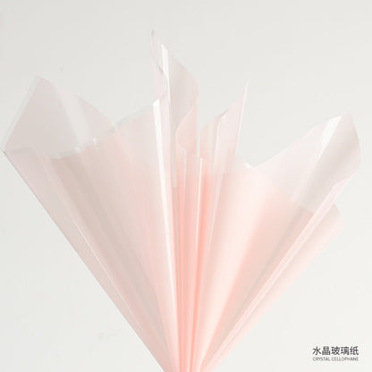 Solid Color Crystal Cellophane Flowers Waterproof Paper,22.8*22.8 inch - 20 sheets