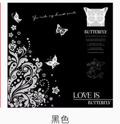 Butterfly Flower Wrapping Paper Valentine'S Day Bouquet Wrapping Paper,22.8*22.8 inch - 20 sheets