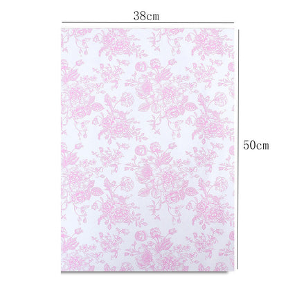Floral Retro Art Packaging Paper Bouquet,14.4*20.9 Inch-10 Sheets