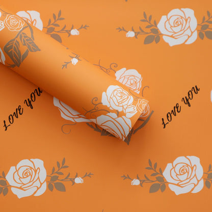 Rose Packaging Paper Flower Bouquet,22.8*22.8 inch - 20 sheets