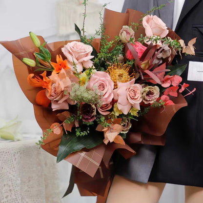 Waterproof Floral Bouquet Packaging Paper With Large Grid,22.8*22.8 inch - 20 sheets