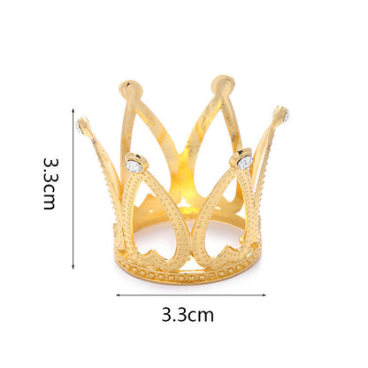 Alloy Gold Cake Decoration Small Crown