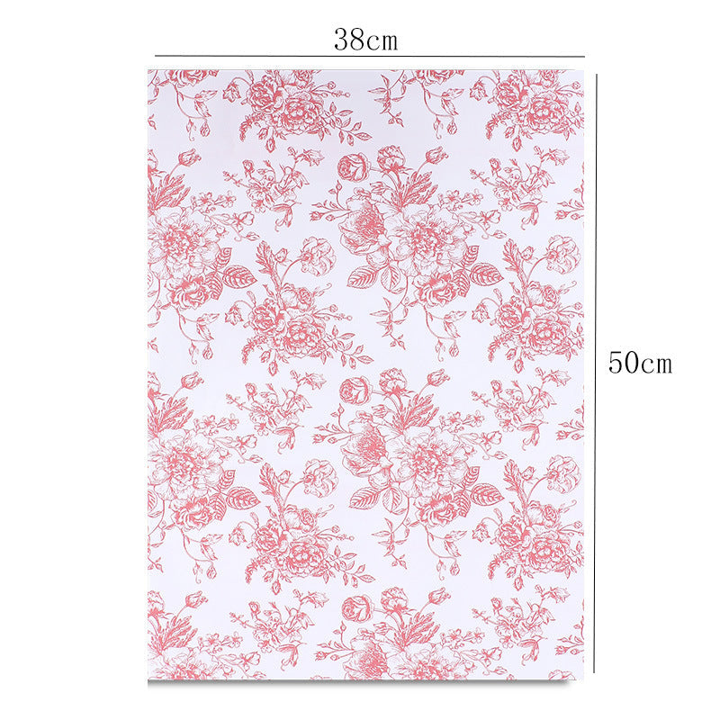 Floral Retro Art Packaging Paper Bouquet,14.4*20.9 Inch-10 Sheets