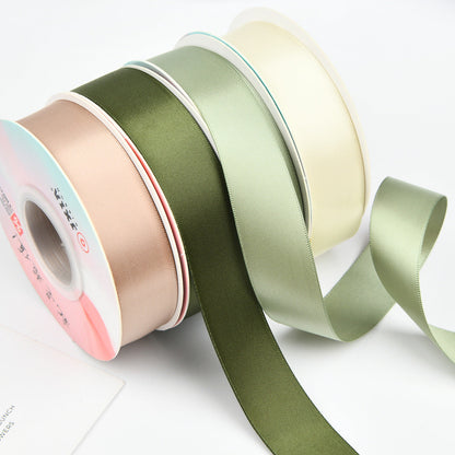 Double-Sided Solid Color Floral Ribbon,0.98 inch* 20yards