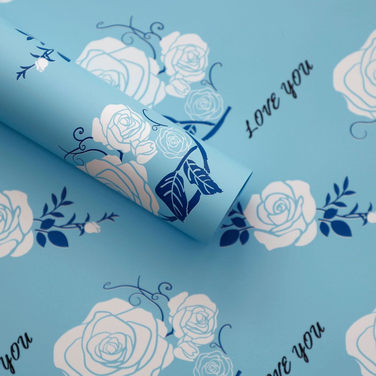 Rose Packaging Paper Flower Bouquet,22.8*22.8 inch - 20 sheets